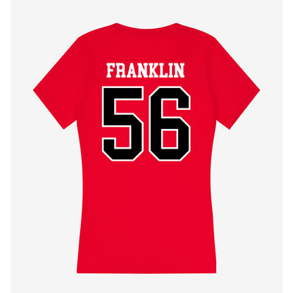 Valdosta State - NCAA Football : Javerius Franklin - Women's V-Neck T-Shirt-1