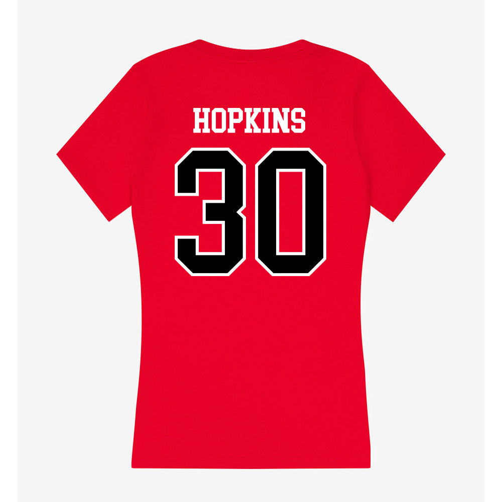 Valdosta State - NCAA Women's Basketball : Bella Hopkins - Women's V-Neck T-Shirt-1