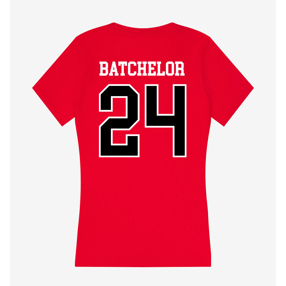 Valdosta State - NCAA Men's Basketball : Michael Batchelor - Women's V-Neck T-Shirt-1