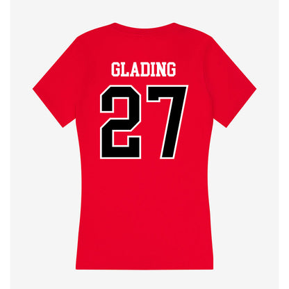 Valdosta State - NCAA Baseball : Pierce Glading - Women's V-Neck T-Shirt-1
