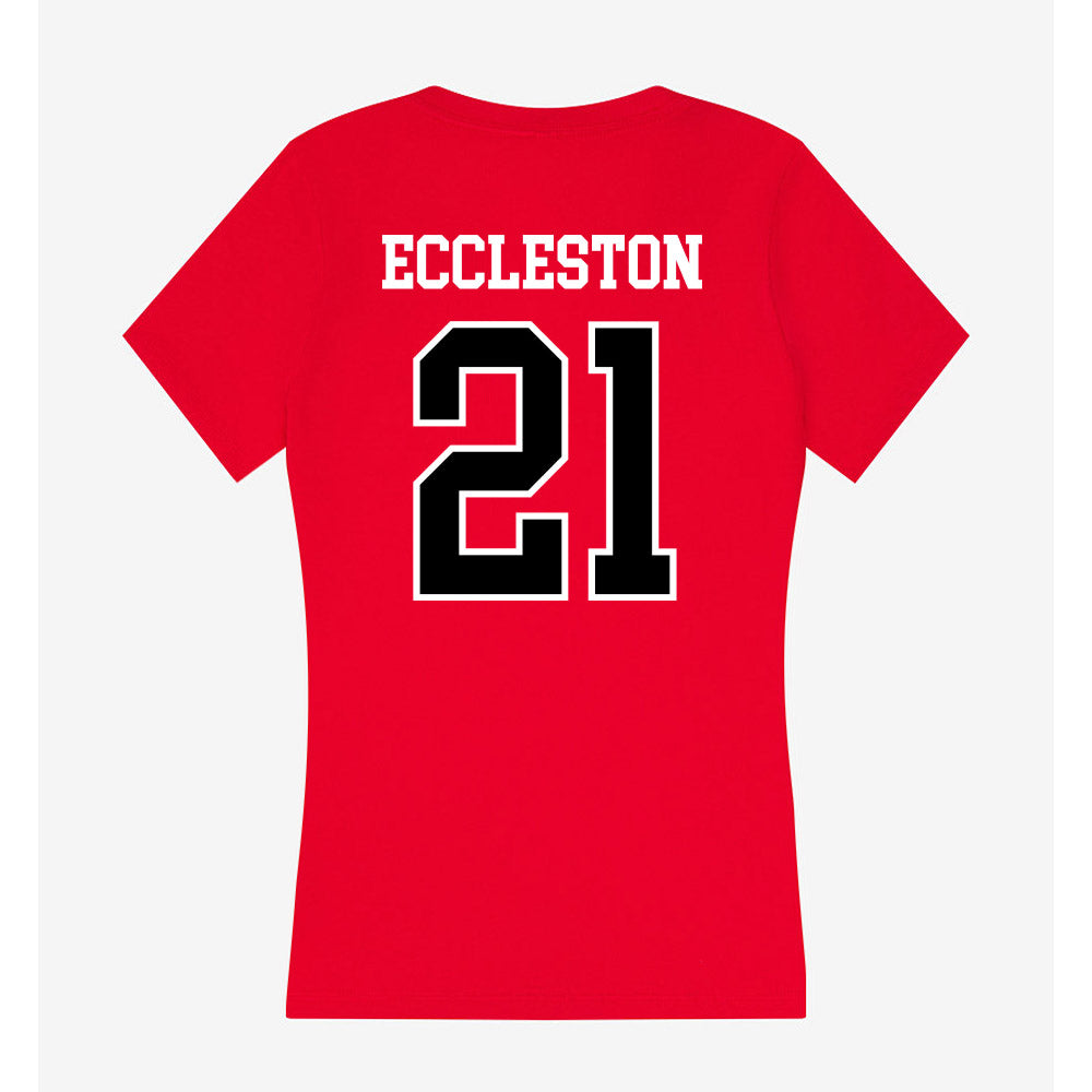 Valdosta State - NCAA Women's Basketball : Rae Eccleston - Women's V-Neck T-Shirt-1