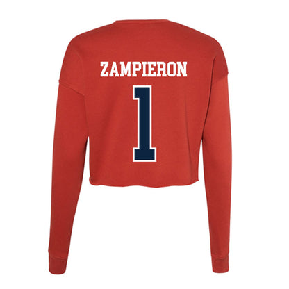 Stony Brook - NCAA Baseball : Nick Zampieron - Women's Cropped Crew Fleece-1