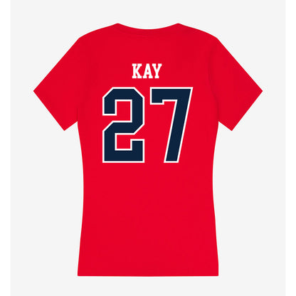 Stony Brook - NCAA Baseball : Evan Kay - Women's V-Neck T-Shirt-1