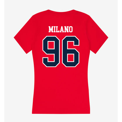 Stony Brook - NCAA Football : Franco Milano - Women's V-Neck T-Shirt-1