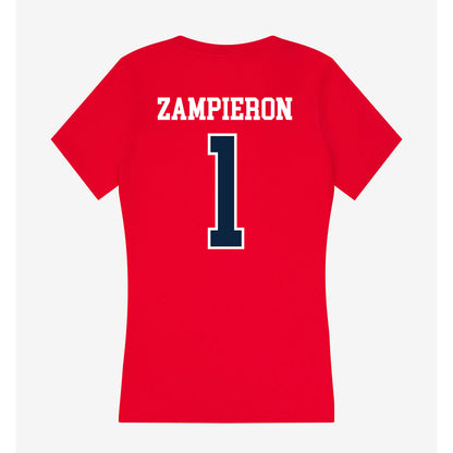 Stony Brook - NCAA Baseball : Nick Zampieron - Women's V-Neck T-Shirt-1