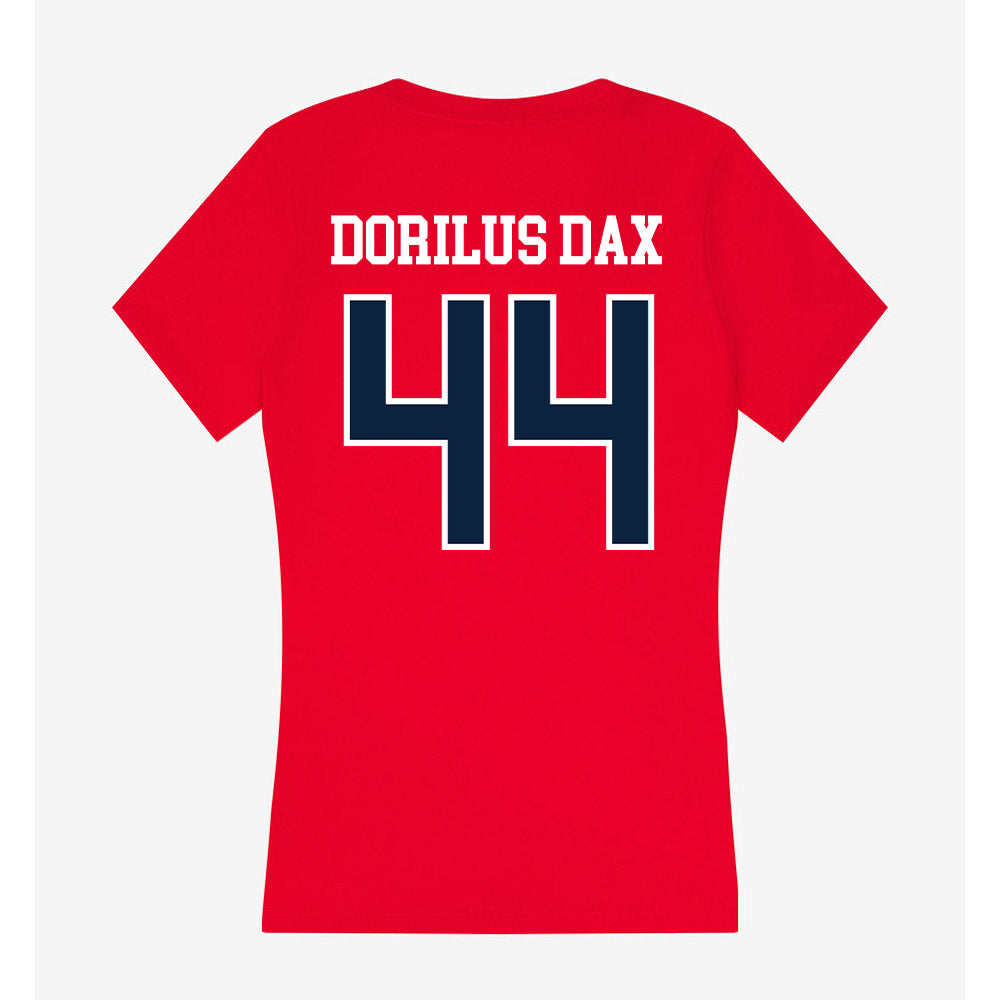 Stony Brook - NCAA Football : David Asher Dorilus Dax - Women's V-Neck T-Shirt-1