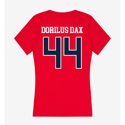 Stony Brook - NCAA Football : David Asher Dorilus Dax - Women's V-Neck T-Shirt-1