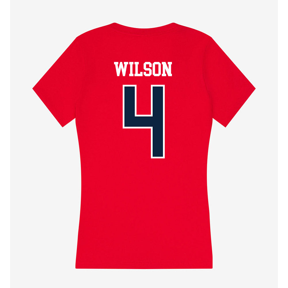 Stony Brook - NCAA Men's Soccer : Nicholas Wilson - Women's V-Neck T-Shirt-1