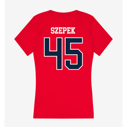 Stony Brook - NCAA Baseball : Luke Szepek - Women's V-Neck T-Shirt-1