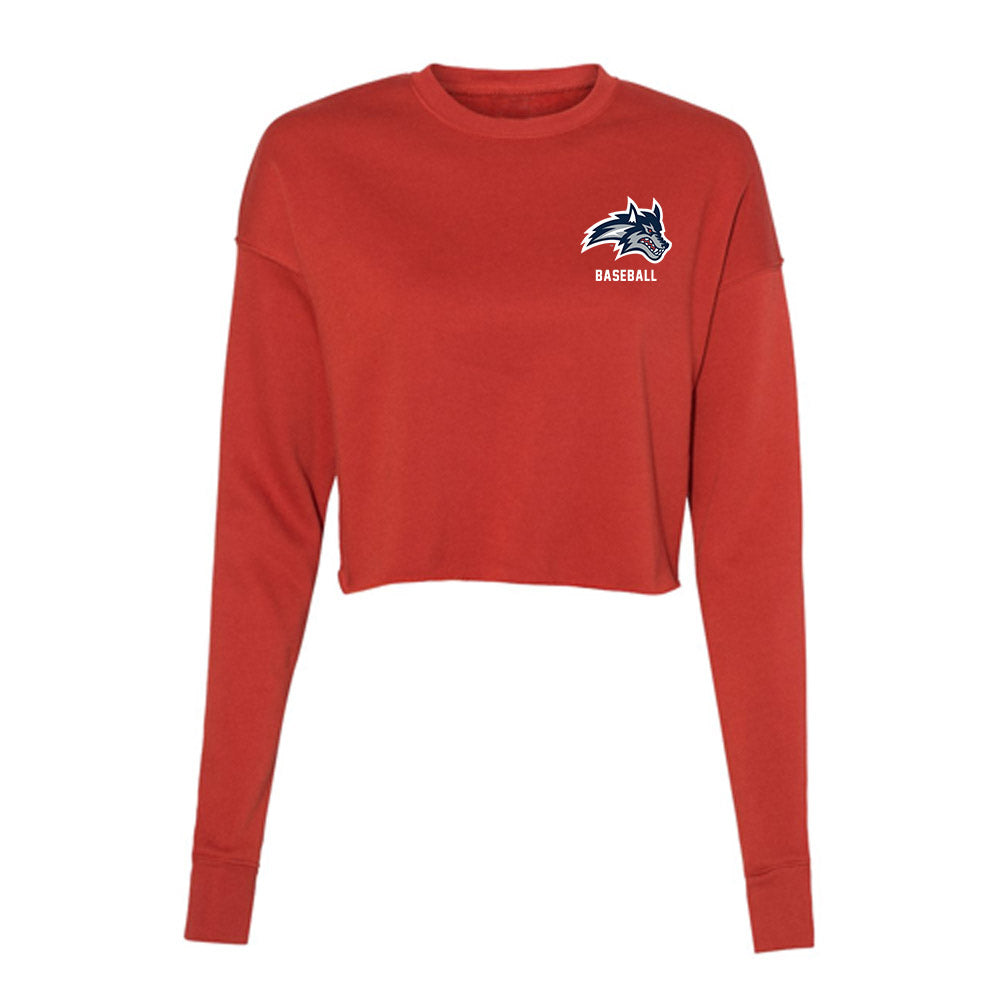 Stony Brook - NCAA Baseball : Nick Zampieron - Women's Cropped Crew Fleece-0
