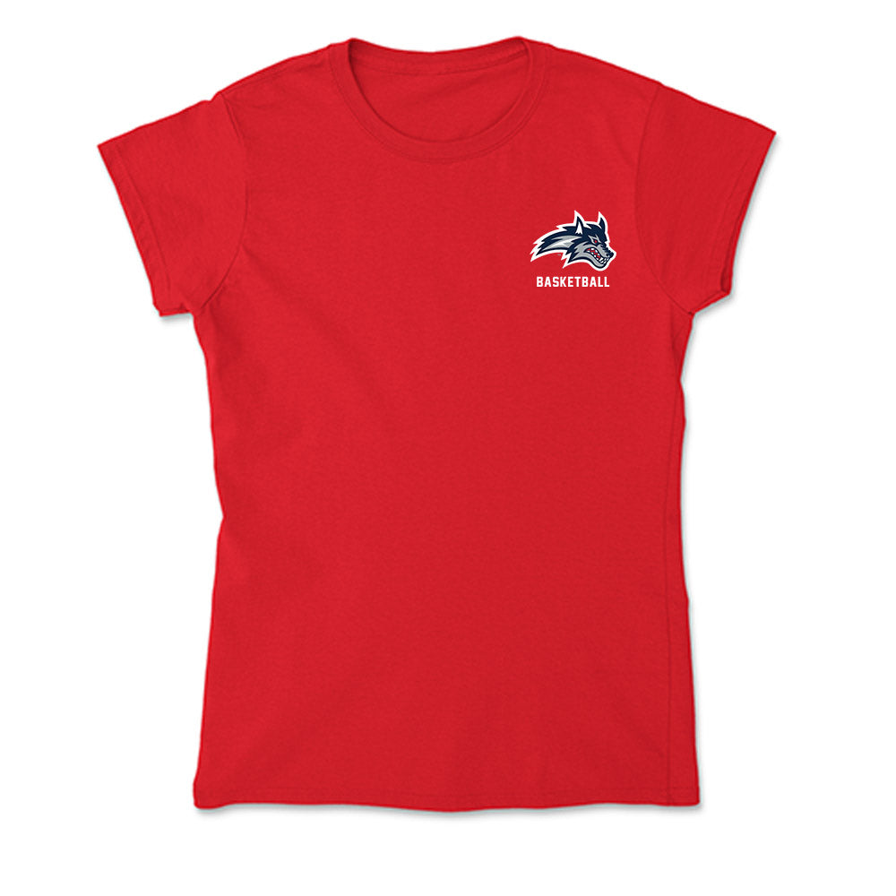 Stony Brook - NCAA Men's Basketball : Quin Gorman - Soft Style Women’s T-Shirt-0