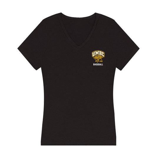 UMBC - NCAA Baseball : Logan Wiley - Women's V-Neck T-Shirt-0