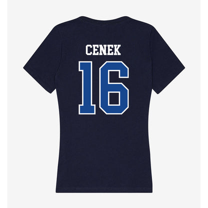 Creighton - NCAA Men's Soccer : Nick Cenek - Women's V-Neck T-Shirt-1