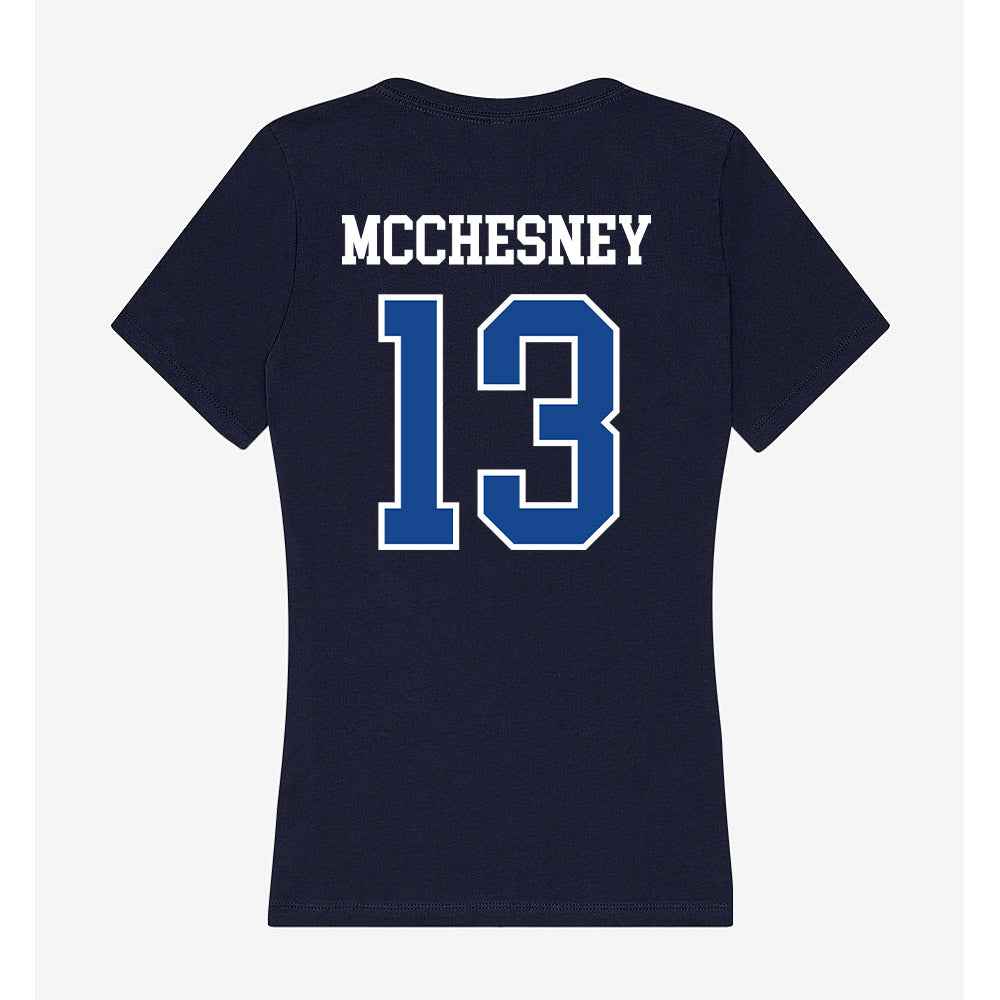 Creighton - NCAA Men's Basketball : Liam Mcchesney - Women's V-Neck T-Shirt-1