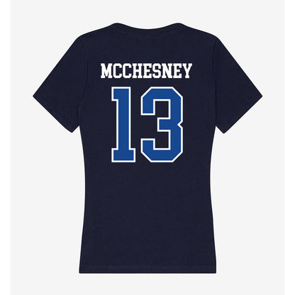 Creighton - NCAA Men's Basketball : Liam Mcchesney - Women's V-Neck T-Shirt-1