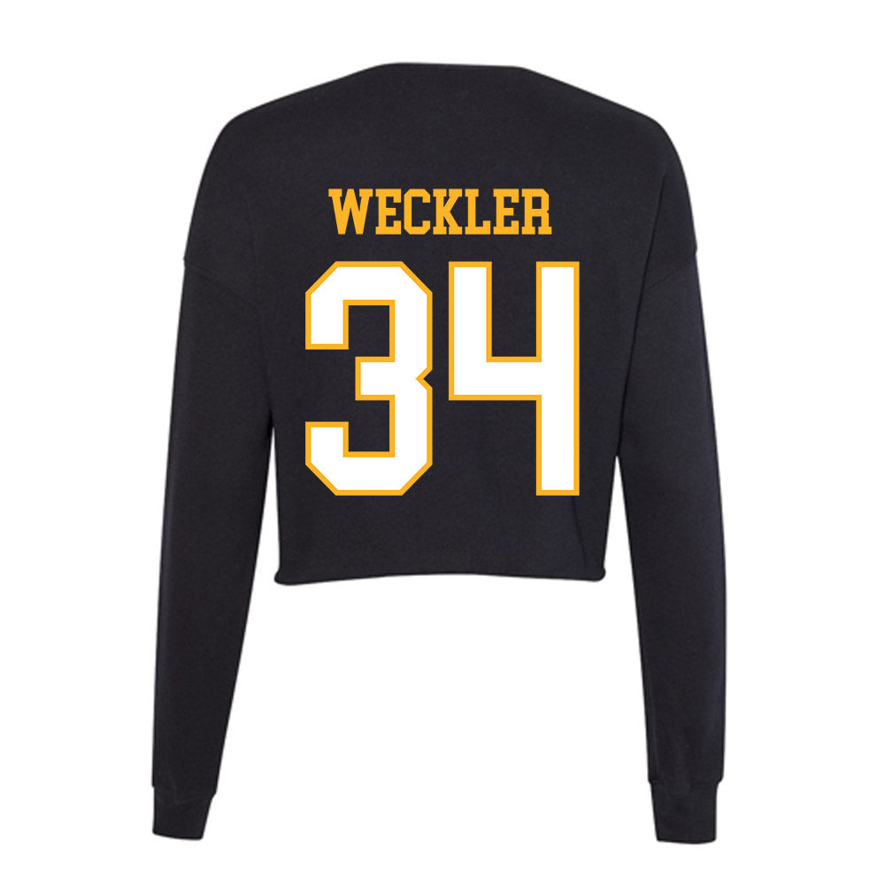 UW Milwaukee - NCAA Baseball : Mason Weckler - Women's Cropped Crew Fleece-1