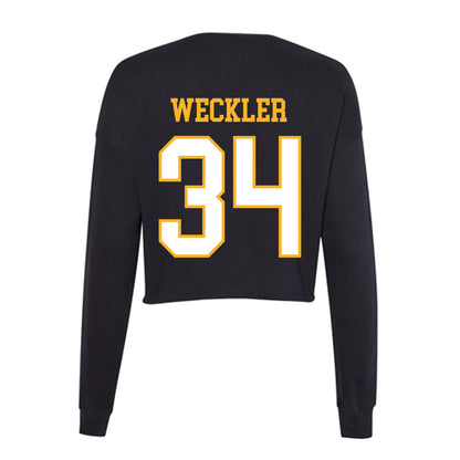 UW Milwaukee - NCAA Baseball : Mason Weckler - Women's Cropped Crew Fleece-1