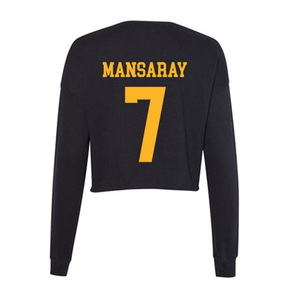 Valpo - NCAA Football : Michael Mansaray - Women's Cropped Crew Fleece-1