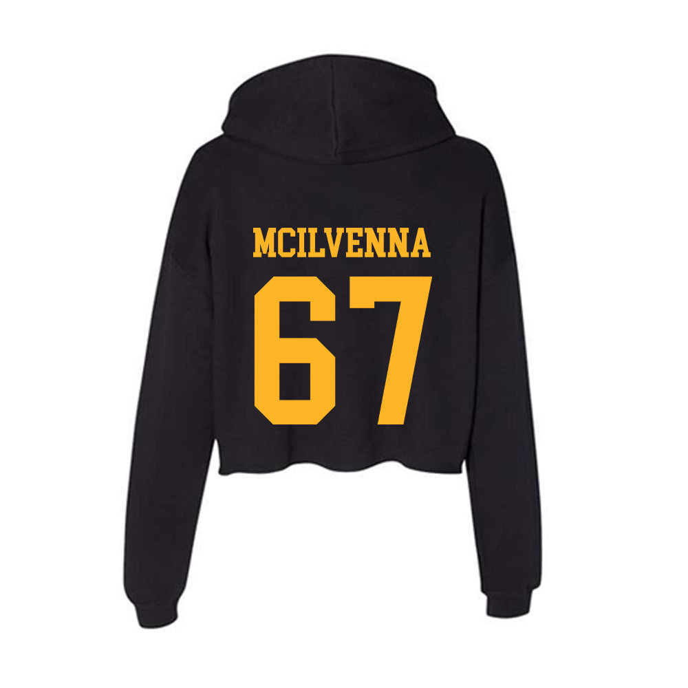 Valpo - NCAA Football : Brendan McIlvenna - Women's Crop Fleece Hoodie-1