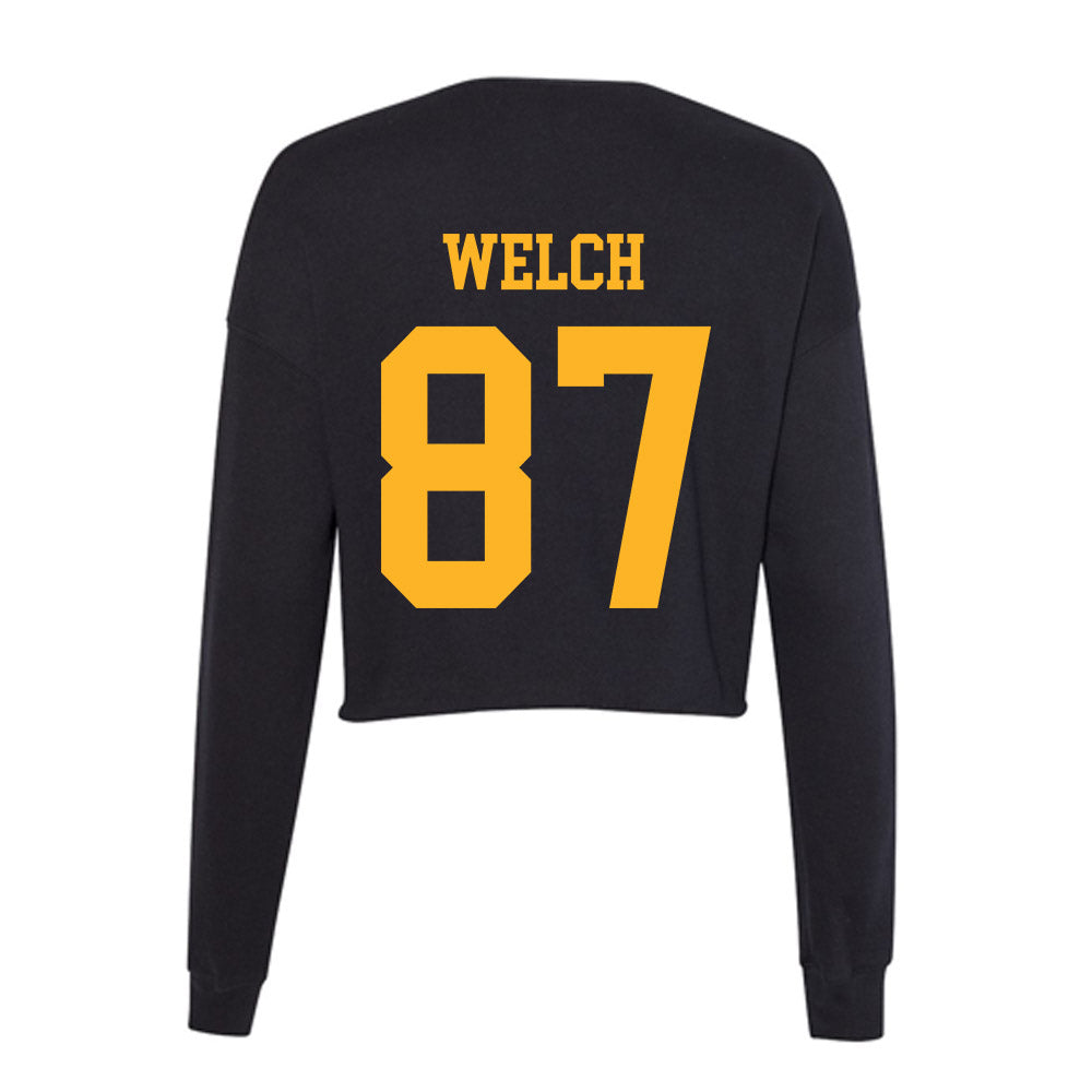 Valpo - NCAA Football : Brayden Welch - Women's Cropped Crew Fleece-1