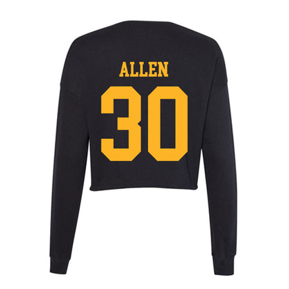 Valpo - NCAA Football : Ashton Allen - Women's Cropped Crew Fleece-1