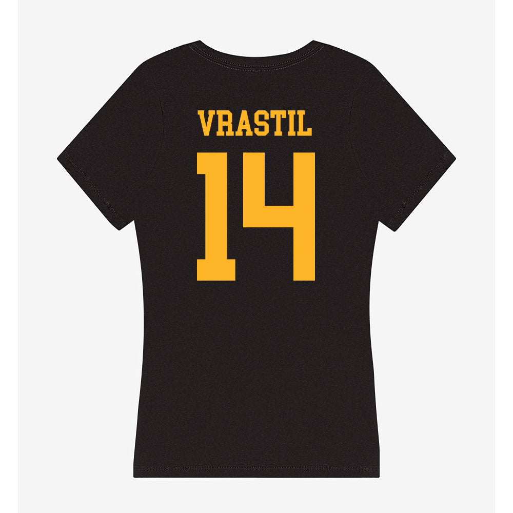 Valpo - NCAA Softball : Madison Vrastil - Women's V-Neck T-Shirt-1