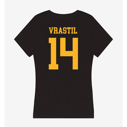 Valpo - NCAA Softball : Madison Vrastil - Women's V-Neck T-Shirt-1