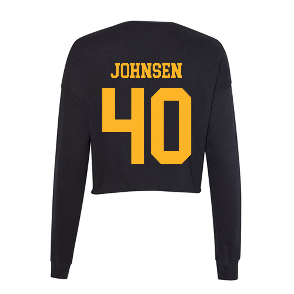 Valpo - NCAA Football : Nick Johnsen - Women's Cropped Crew Fleece-1