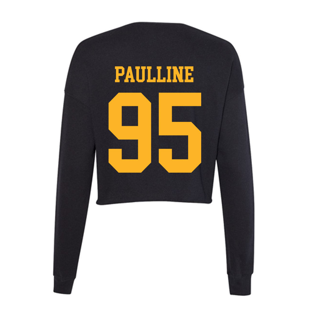 Valpo - NCAA Football : Jake Paulline - Women's Cropped Crew Fleece-1