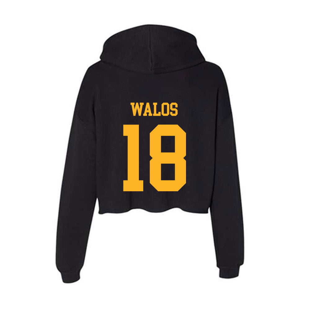 Valpo - NCAA Women's Soccer : Brylie Walos - Women's Crop Fleece Hoodie-1