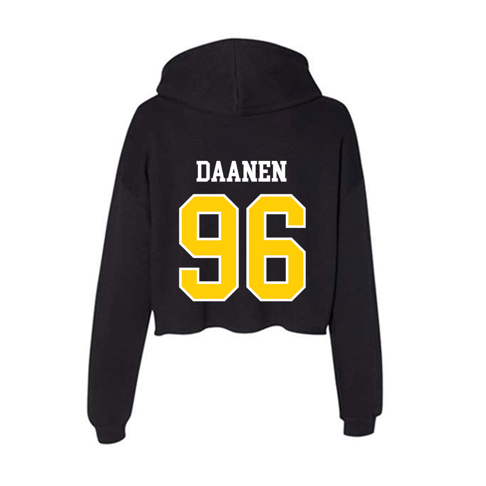 Michigan Tech - NCAA Football : James Daanen - Women's Crop Fleece Hoodie-1