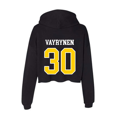 Michigan Tech - NCAA Men's Ice Hockey : Max Vayrynen - Women's Crop Fleece Hoodie-1