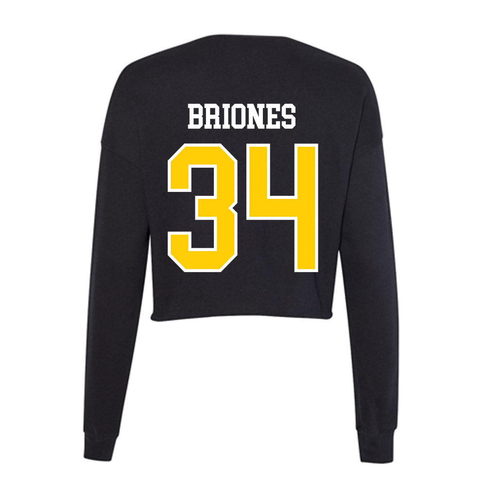 Michigan Tech - NCAA Football : Connor Briones - Women's Cropped Crew Fleece-1