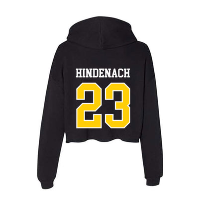 Michigan Tech - NCAA Football : Kolby Hindenach - Women's Crop Fleece Hoodie-1