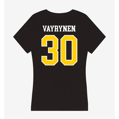 Michigan Tech - NCAA Men's Ice Hockey : Max Vayrynen - Women's V-Neck T-Shirt-1
