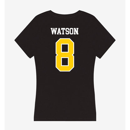 Michigan Tech - NCAA Football : Owen Watson - Women's V-Neck T-Shirt-1
