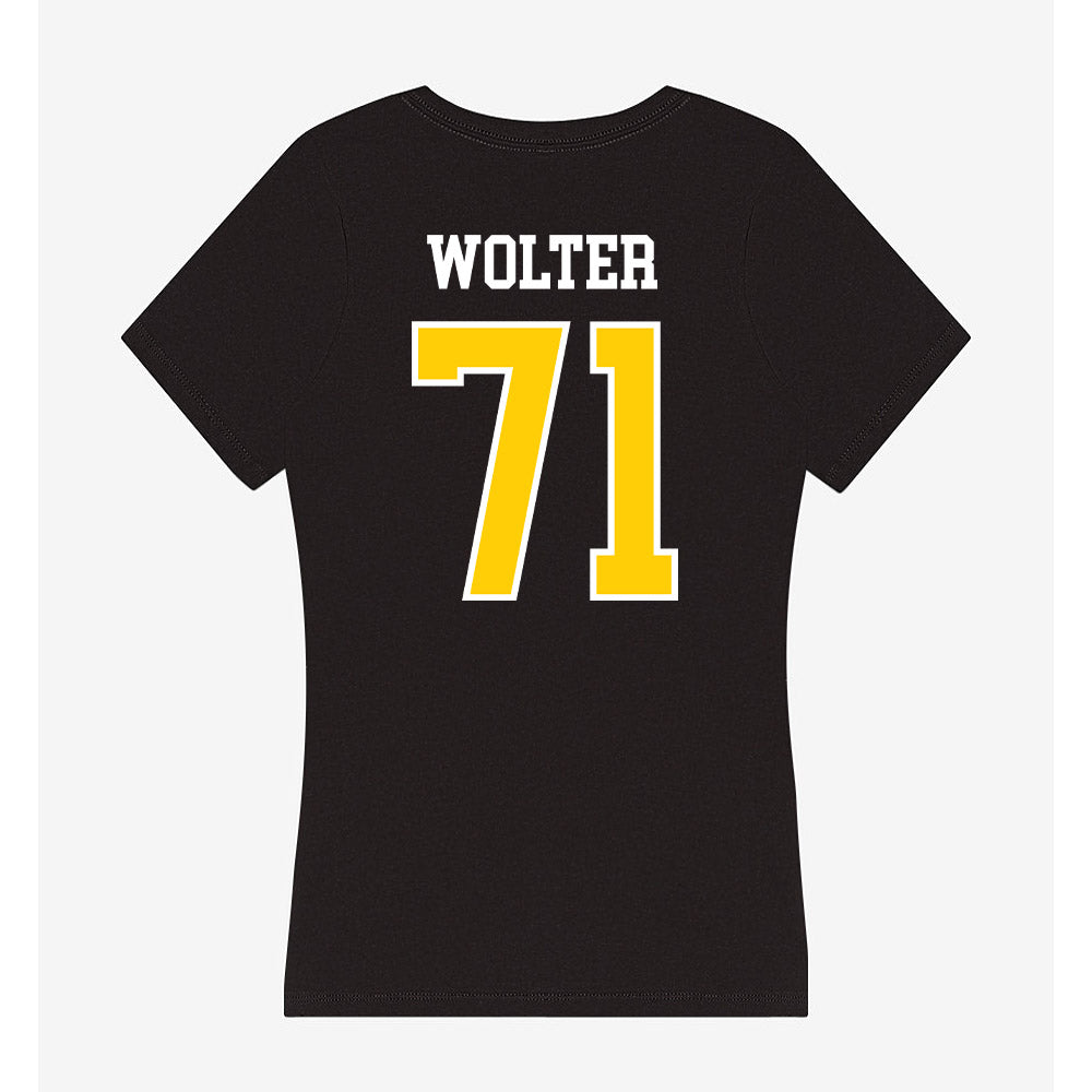 Michigan Tech - NCAA Football : Mason Wolter - Women's V-Neck T-Shirt-1
