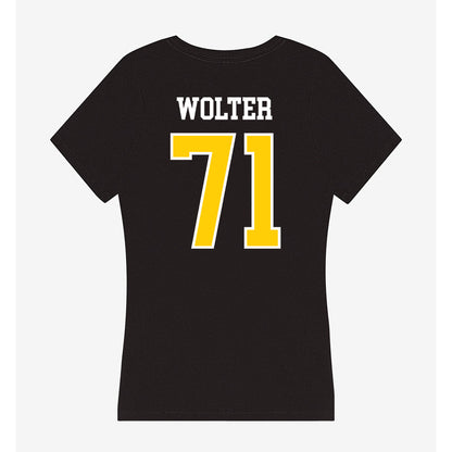 Michigan Tech - NCAA Football : Mason Wolter - Women's V-Neck T-Shirt-1