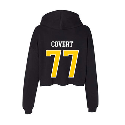 Michigan Tech - NCAA Football : Andrew Covert - Women's Crop Fleece Hoodie-1