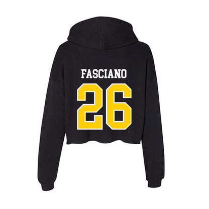 Michigan Tech - NCAA Men's Ice Hockey : Luca Fasciano - Women's Crop Fleece Hoodie-1