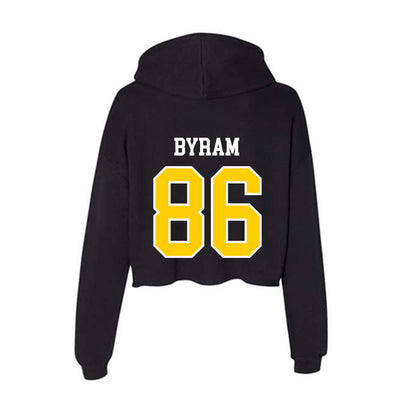 Michigan Tech - NCAA Football : Connor Byram - Women's Crop Fleece Hoodie-1