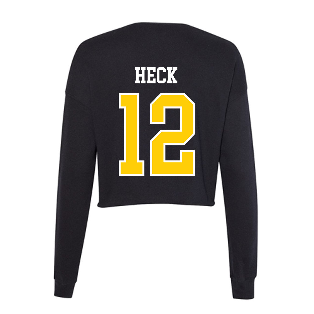 Michigan Tech - NCAA Men's Basketball : Ethan Heck - Women's Cropped Crew Fleece-1