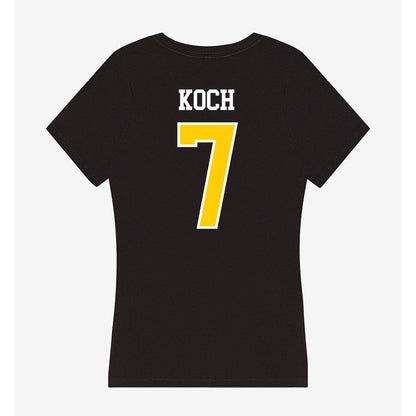Michigan Tech - NCAA Football : Chase Koch - Women's V-Neck T-Shirt-1