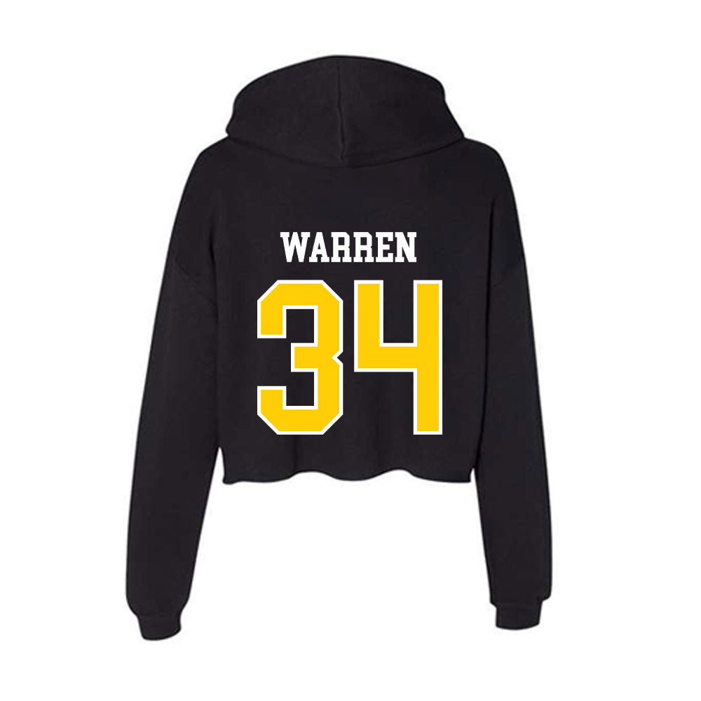 Michigan Tech - NCAA Men's Basketball : Grant Warren - Women's Crop Fleece Hoodie-1