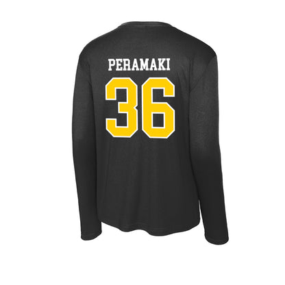 Michigan Tech - NCAA Football : Josiah Peramaki - Activewear Long Sleeve T-Shirt-1