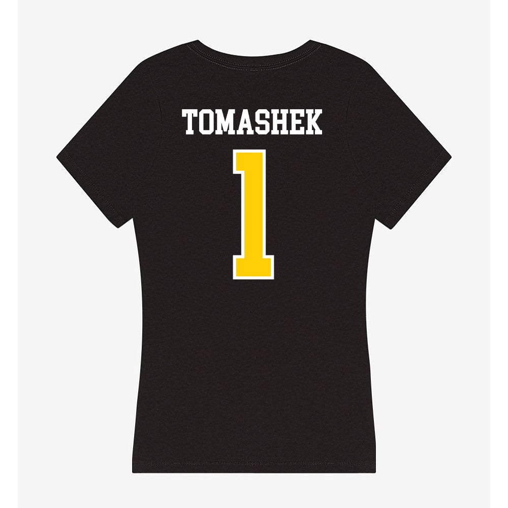 Michigan Tech - NCAA Men's Basketball : Marcus Tomashek - Women's V-Neck T-Shirt-1