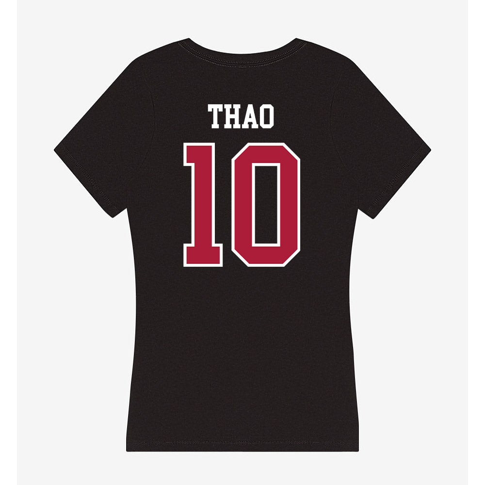 LMU - NCAA Women's Soccer : Grace Thao - Women's V-Neck T-Shirt-1
