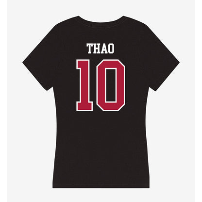 LMU - NCAA Women's Soccer : Grace Thao - Women's V-Neck T-Shirt-1