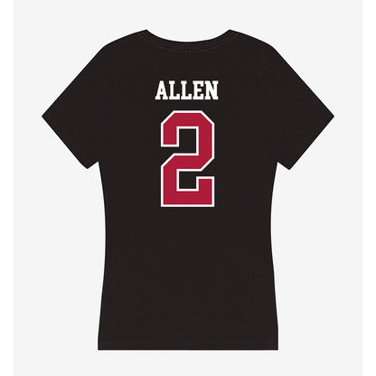 LMU - NCAA Softball : Mya Allen - Women's V-Neck T-Shirt-1