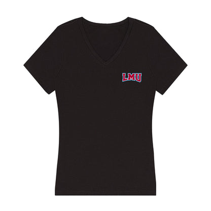 LMU - NCAA Beach Volleyball : Ellie Davis - Women's V-Neck T-Shirt-0